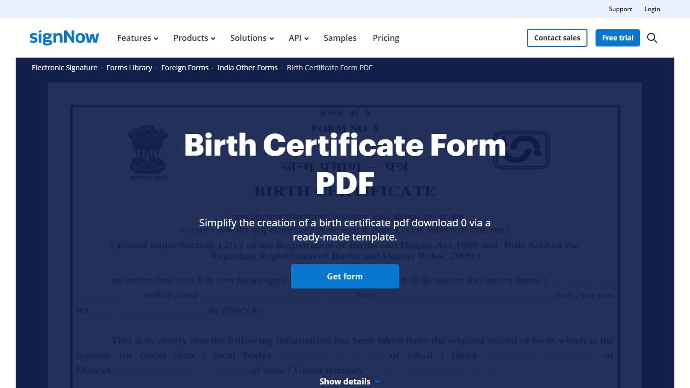 Birth Certificate Form Pdf: get and sign the form in seconds